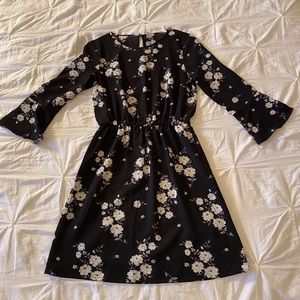 Black floral dress